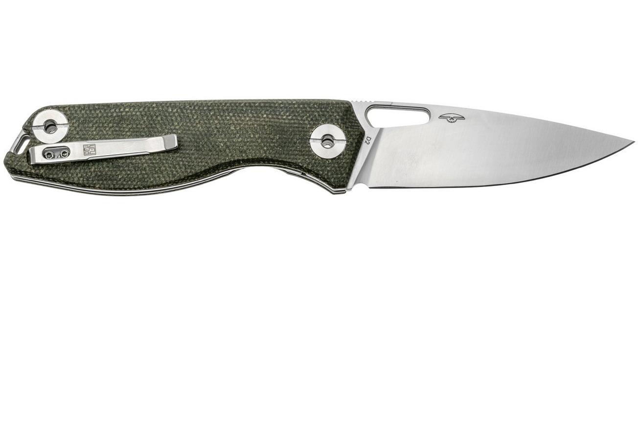 Real Steel Sidus, 7461M, D2 Green Micarta, zakmes