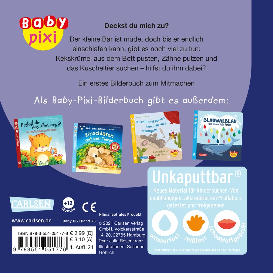 CARLSEN Baby Pixi (unkaputtbar) 75: Deckst du mich zu?