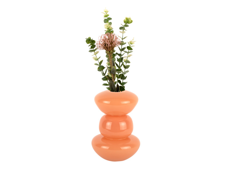 Vase Bubbles Glass Medium PT3966LY Soft yellow