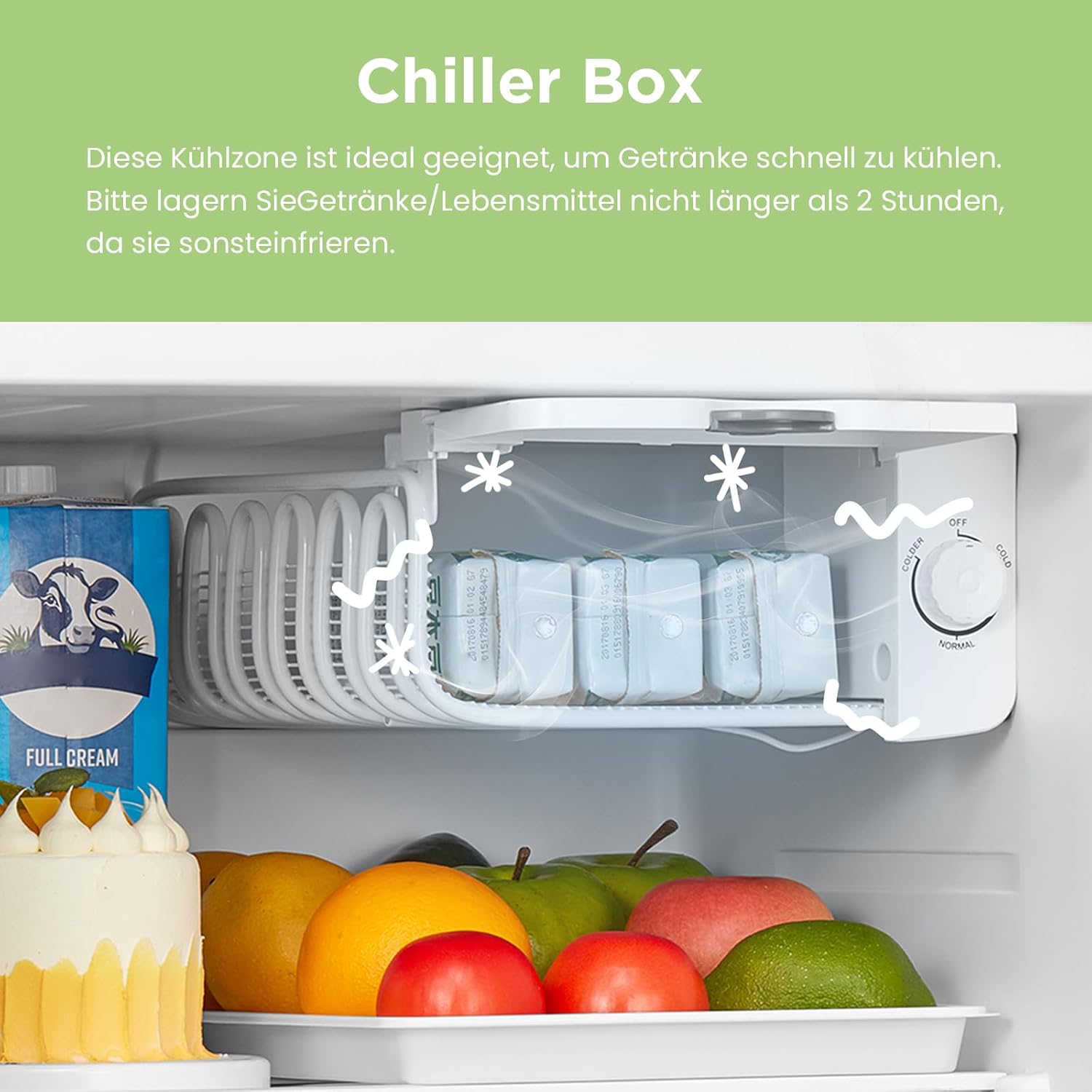 Comfee' RCD50BL2EURT(E) kleiner Kühlschrank, 47 Liter, Retro-Design, Mini-Kühlschrank, Tisch, einstellbarer Thermostat, leise, geeignet für Zuhause, Büro und Hotel, Schwarz [Energieklasse E]