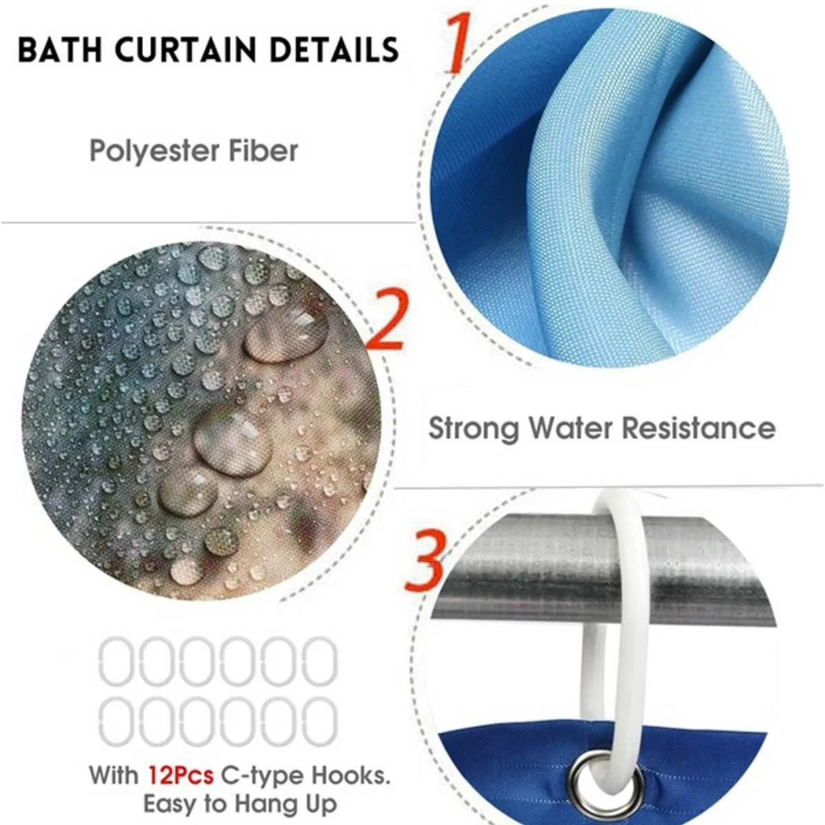 Universal Rideaux de Douche Plage Ensoleillée 90 x 180 cm