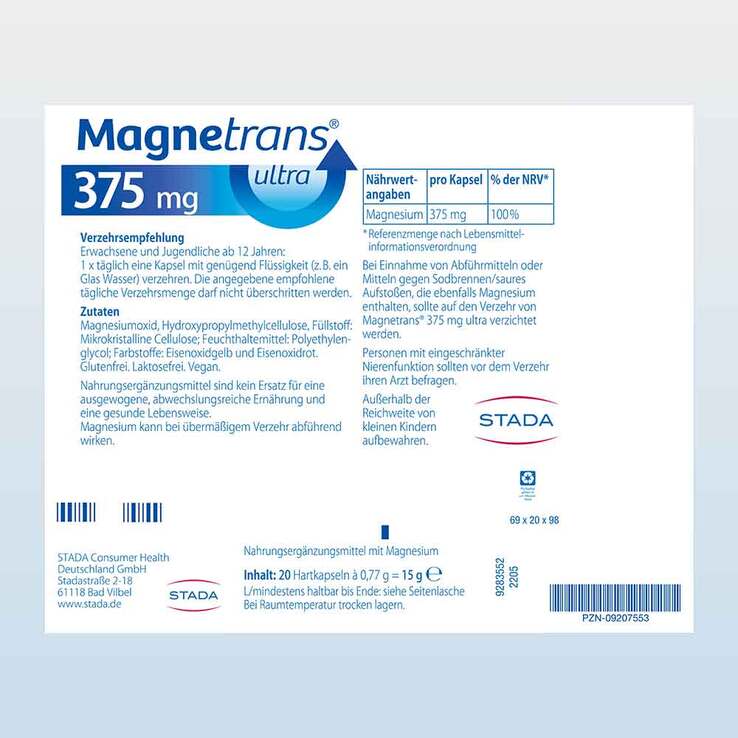 Magnetrans 375 mg ultra Kapseln, 20 St