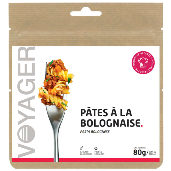 Repas lyophilisé VOYAGER PÂTES À LA BOLOGNAISE 80G