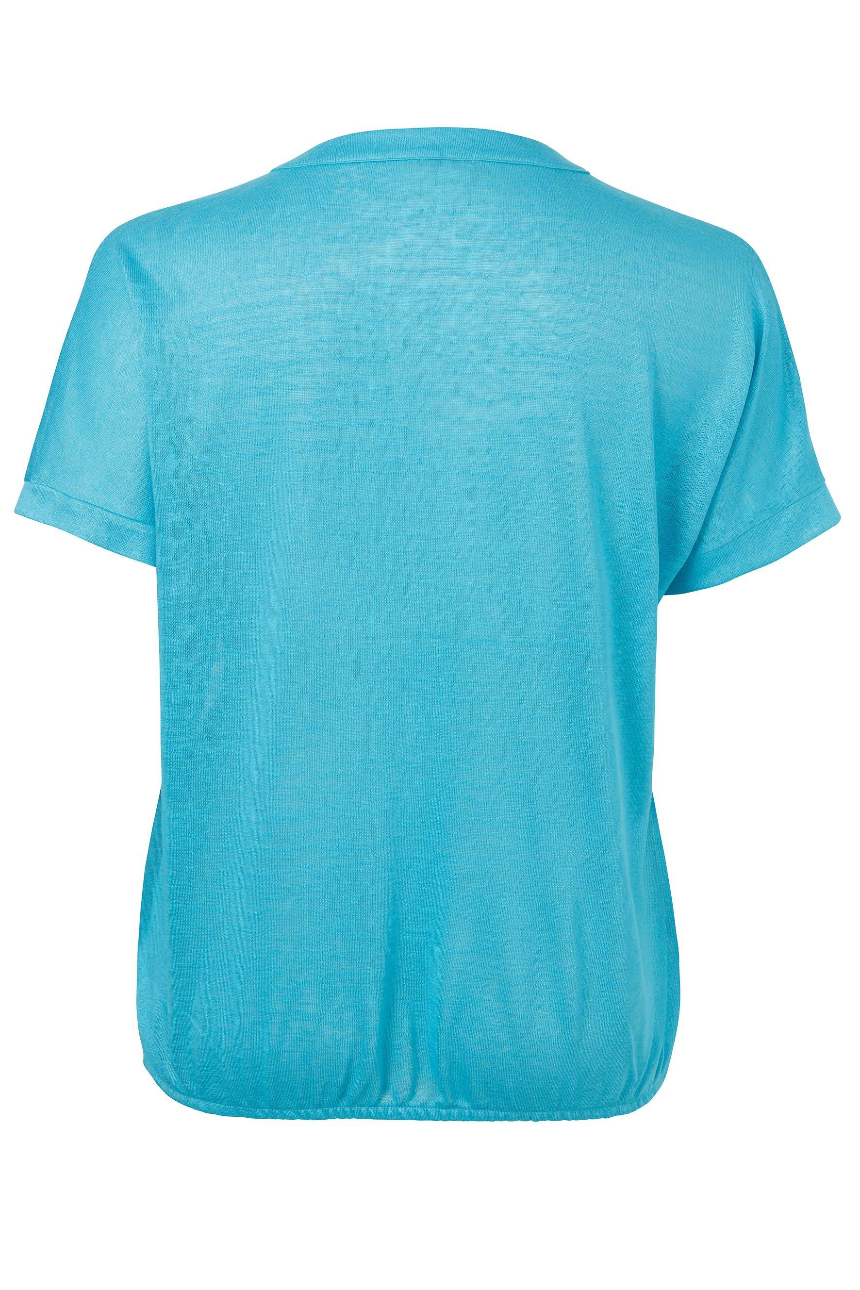 Jerseyshirt aus Flammgarn, mit gerafftem Saum