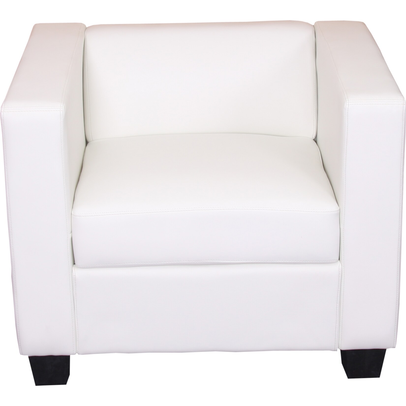 Sessel Loungesessel Lille ~ Kunstleder, weiß