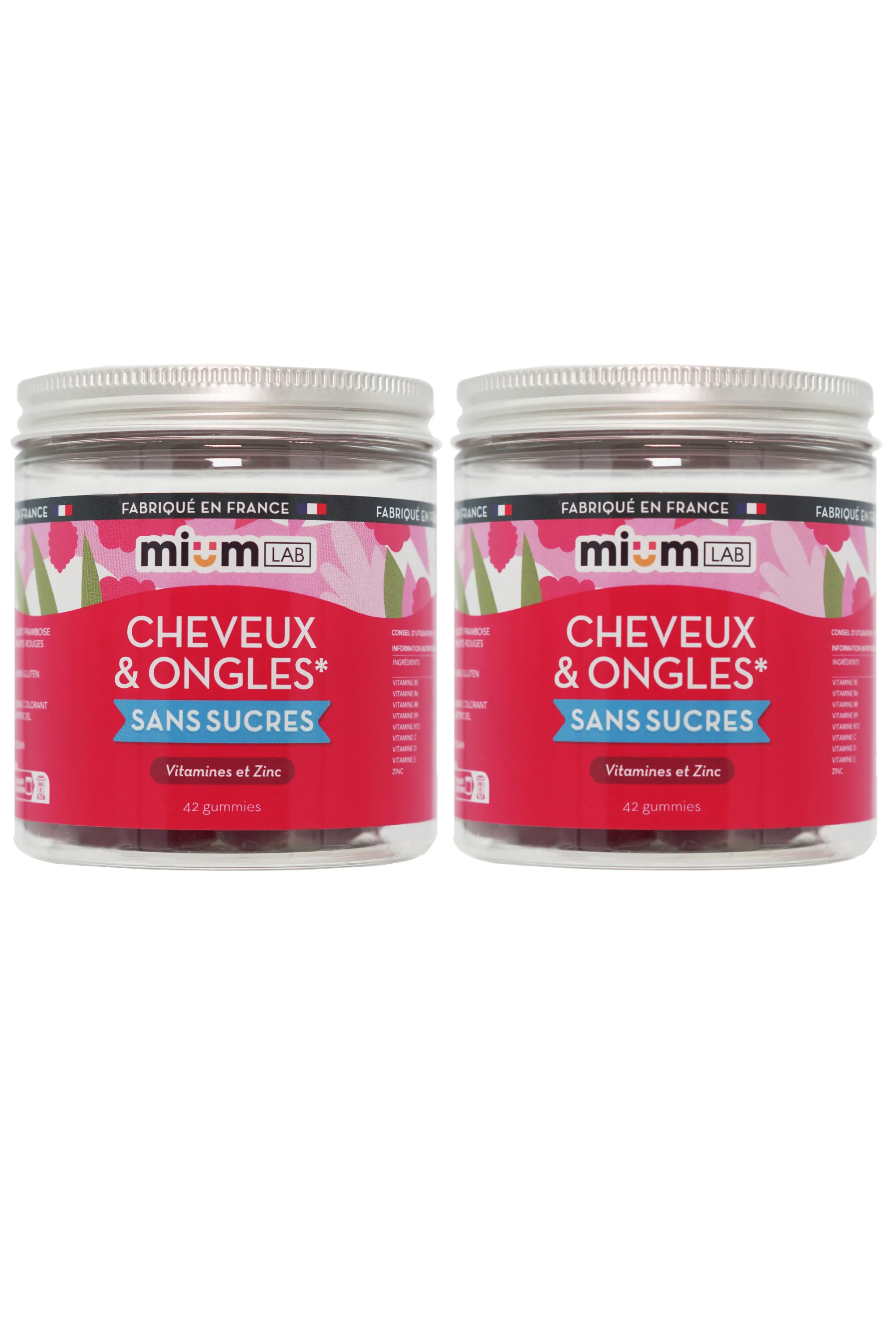 Mium Lab ex Les Miraculeux Compléments alimentaires gummies Cheveux & ongles-100 g