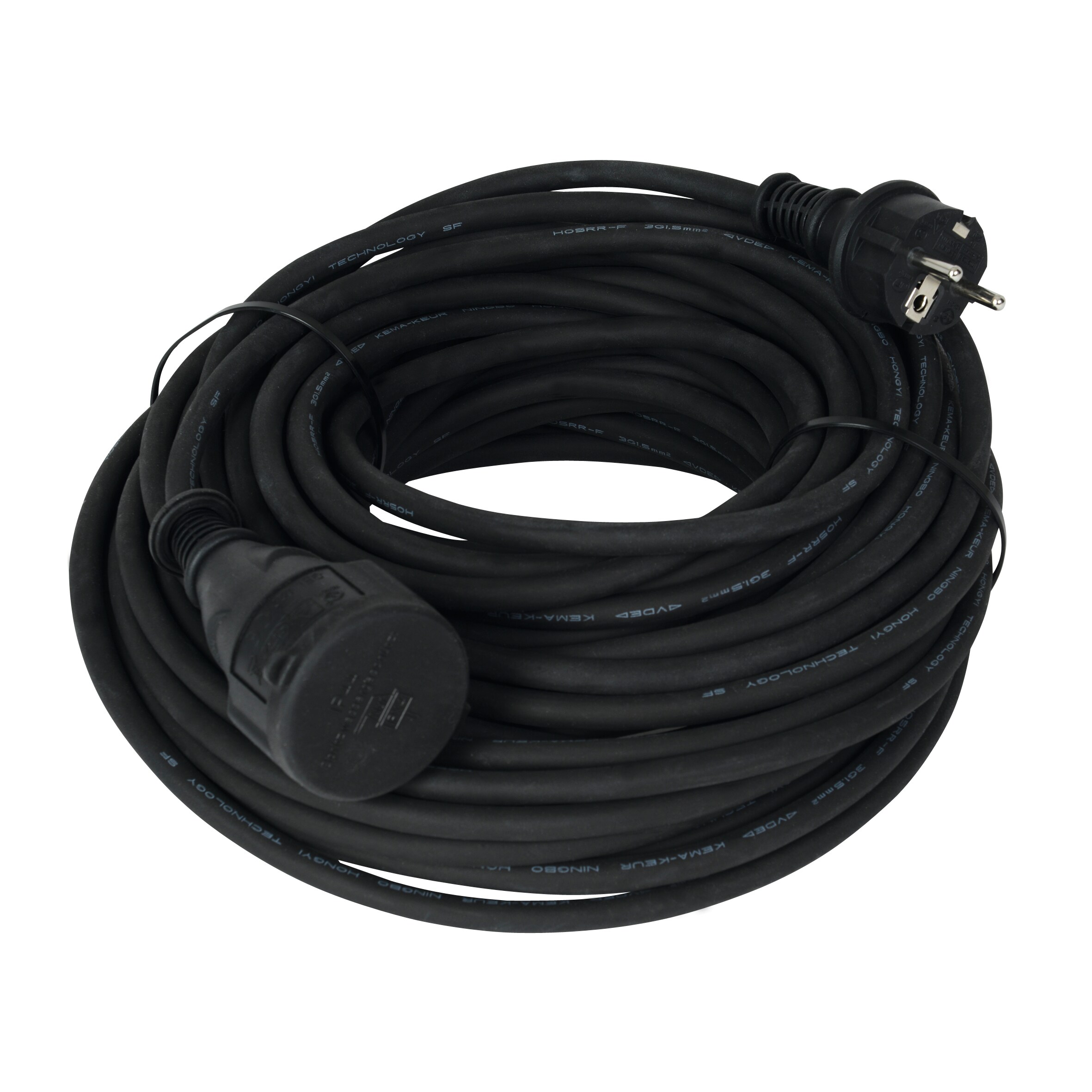 Unitec Verlängerungskabel 20 m, schwarz