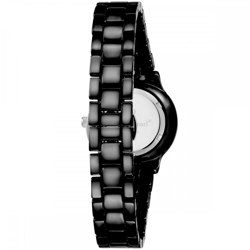 Montre Femme LOUISE PEARL Ornée de Cristaux Swarovski bracelet Céramique Noir