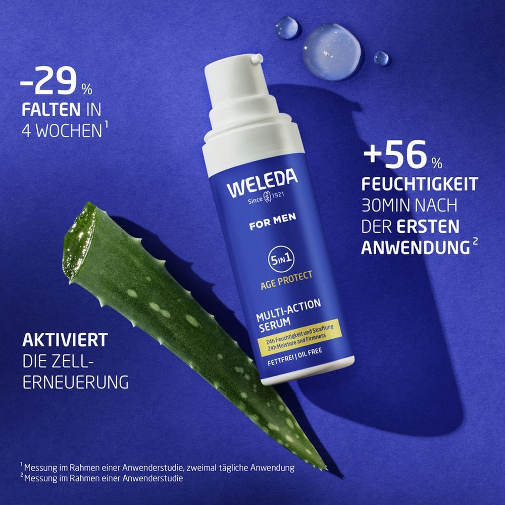 Weleda For Men 5in1 Multi-Action Serum - für 24h-Feuchtigkeit und straffe Haut
