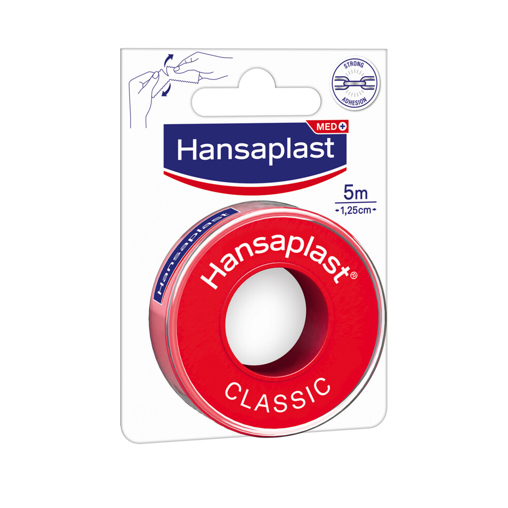 2x Hansaplast Hechttape Classic 5 m x 1,25 cm