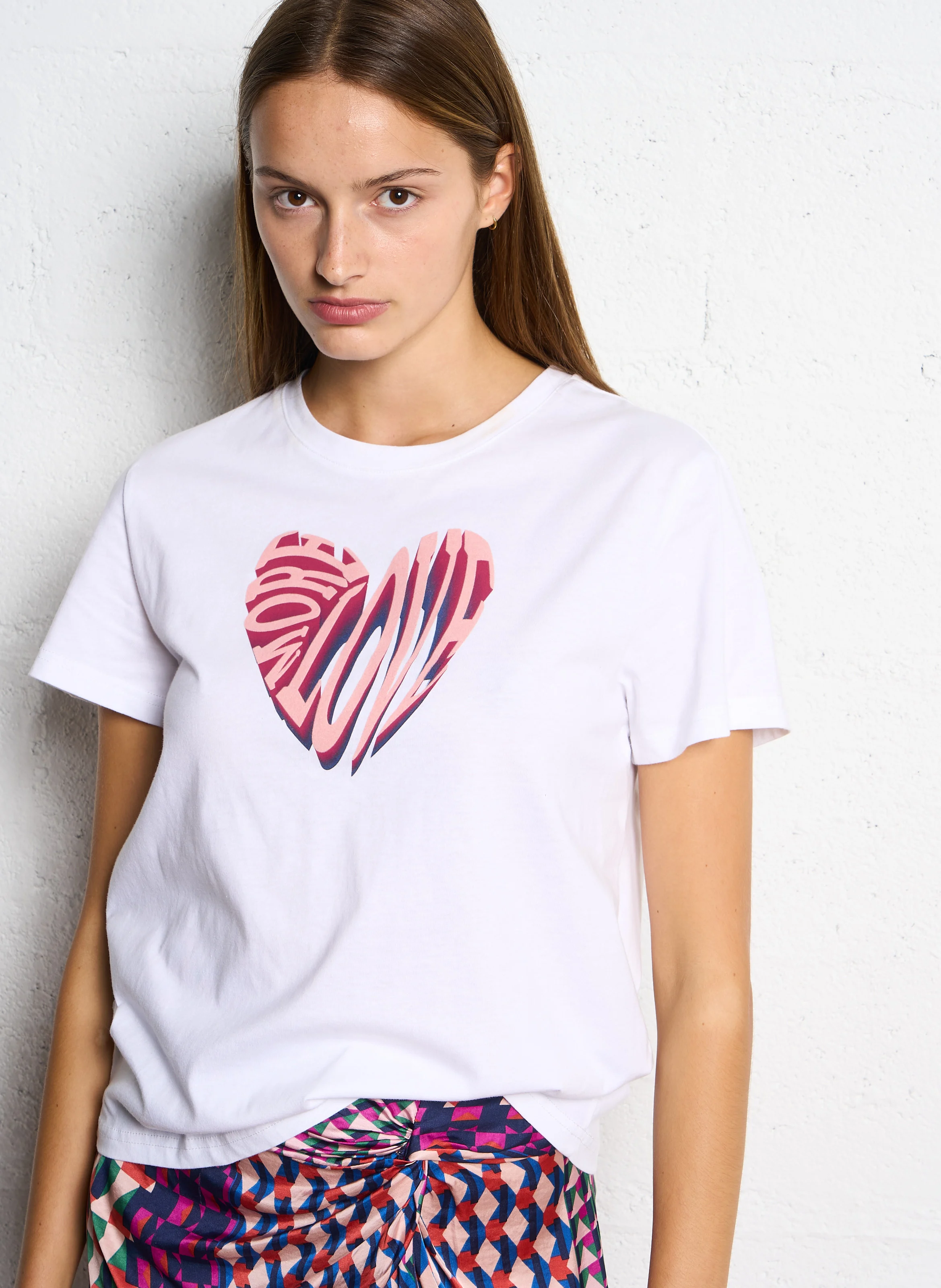 TOVE - Tee-shirt sérigraphié en coton | Blanc