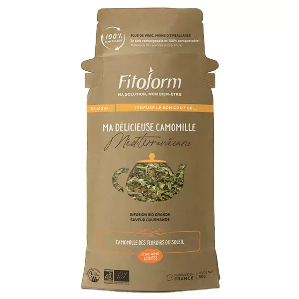 Fitoform Infusão de Camomila em Folhas Soltas Deliciosas - Sachê de 50g