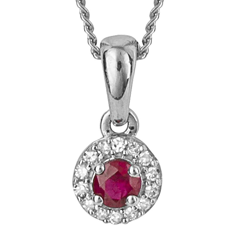 Collier rubis sur or blanc 375