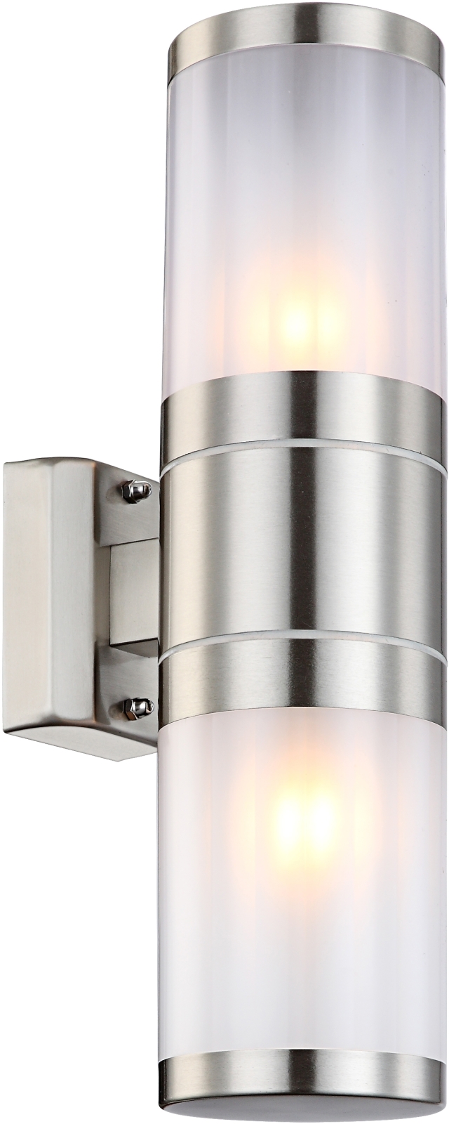Außenleuchte - silber - Edelstahl -2-flammig