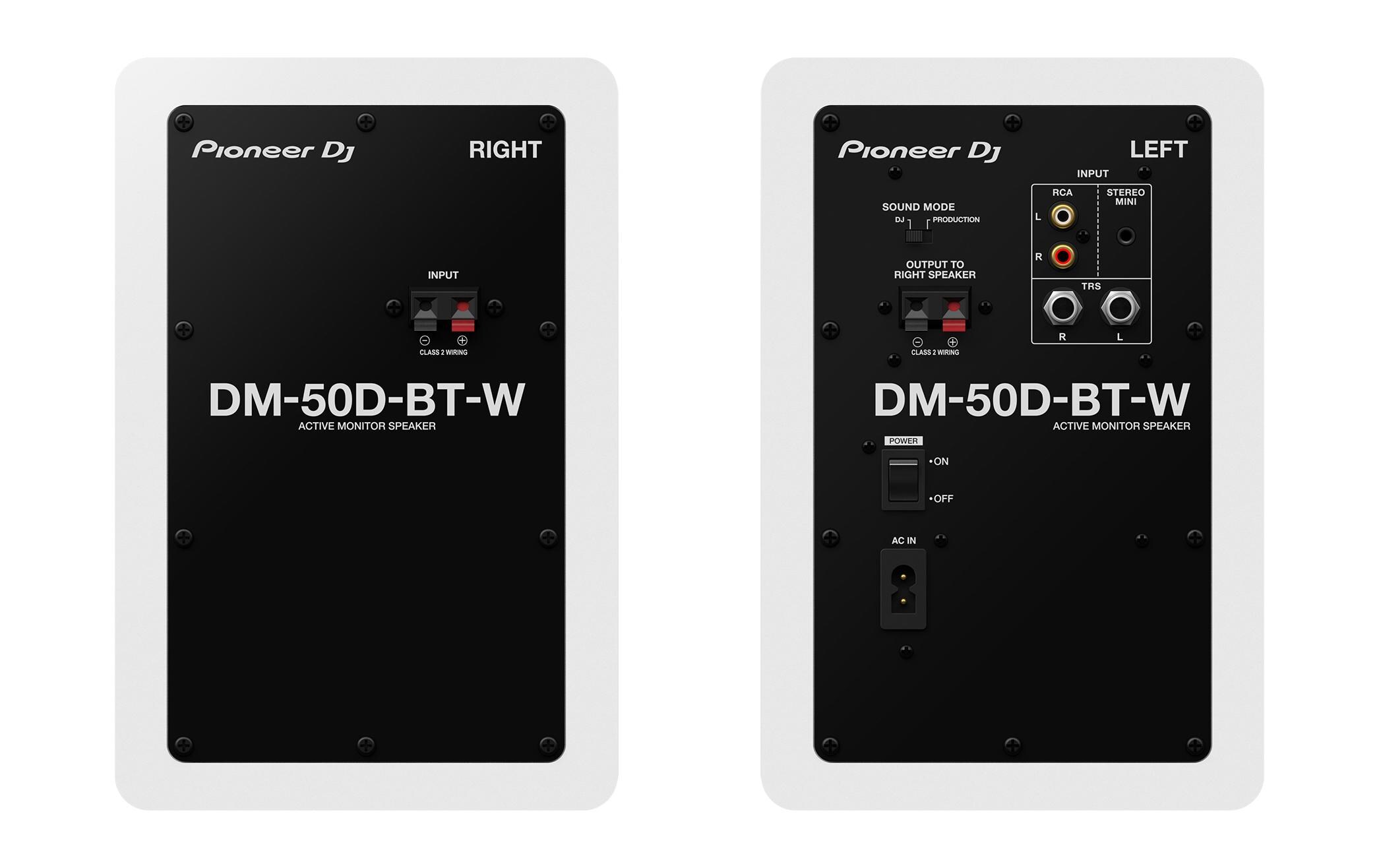 Studiomonitore DM-50D-BT-W Weiss<br>Lautsprecher mit ausgewogenem, druckvollem Bassklang und Bluetooth