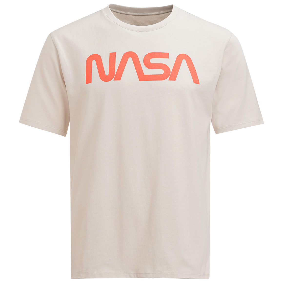 VanVaan NASA T-Shirt mit Schriftzug beige