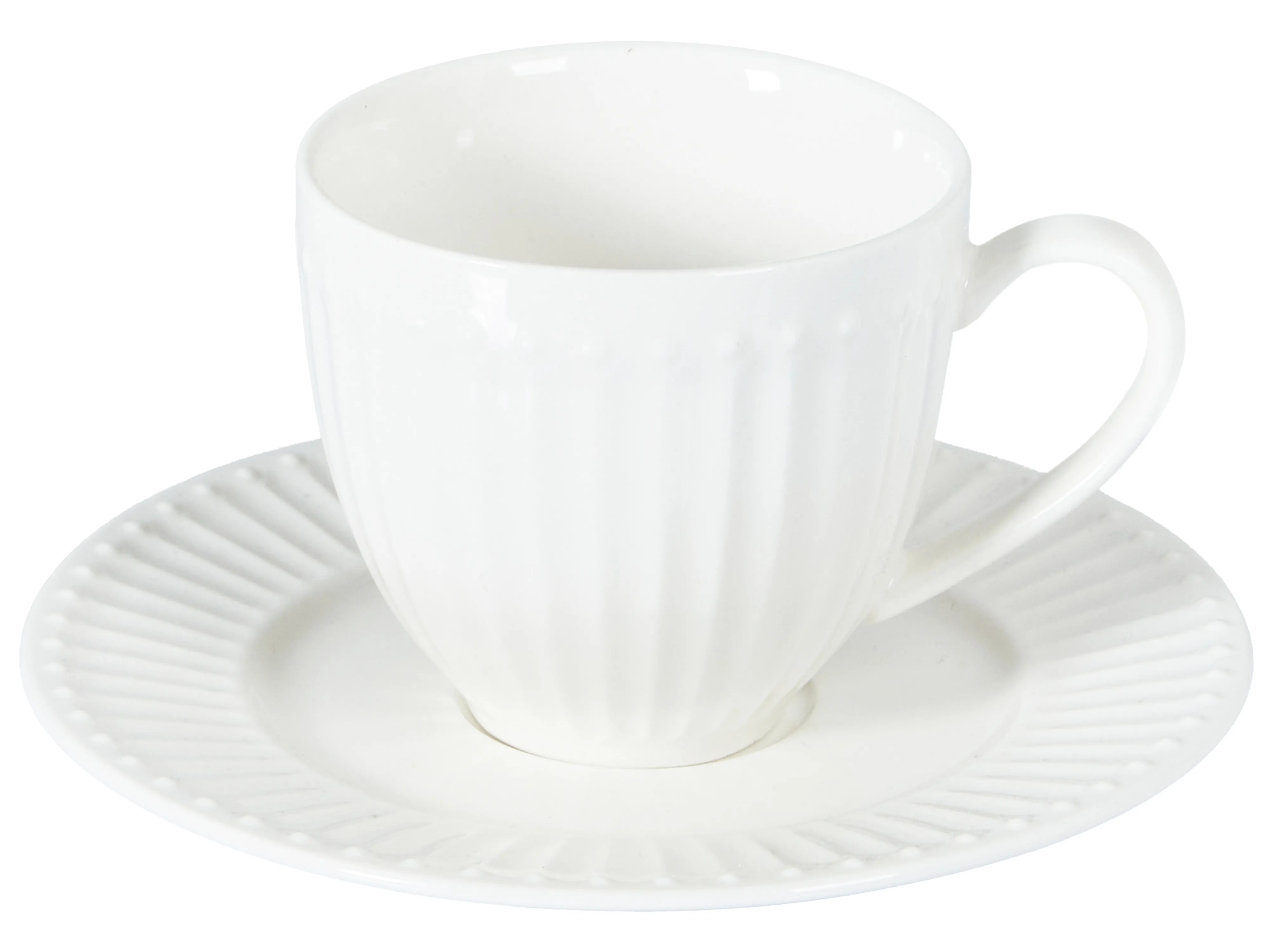 Set van 4 kopjes met schotels COWSLIP Porselein Wit