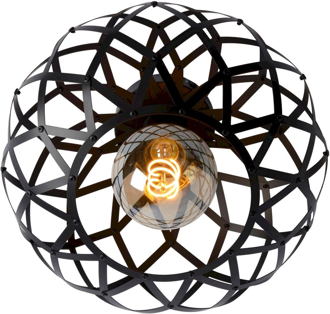 Lucide   Wolfram Zwart Plafondlamp