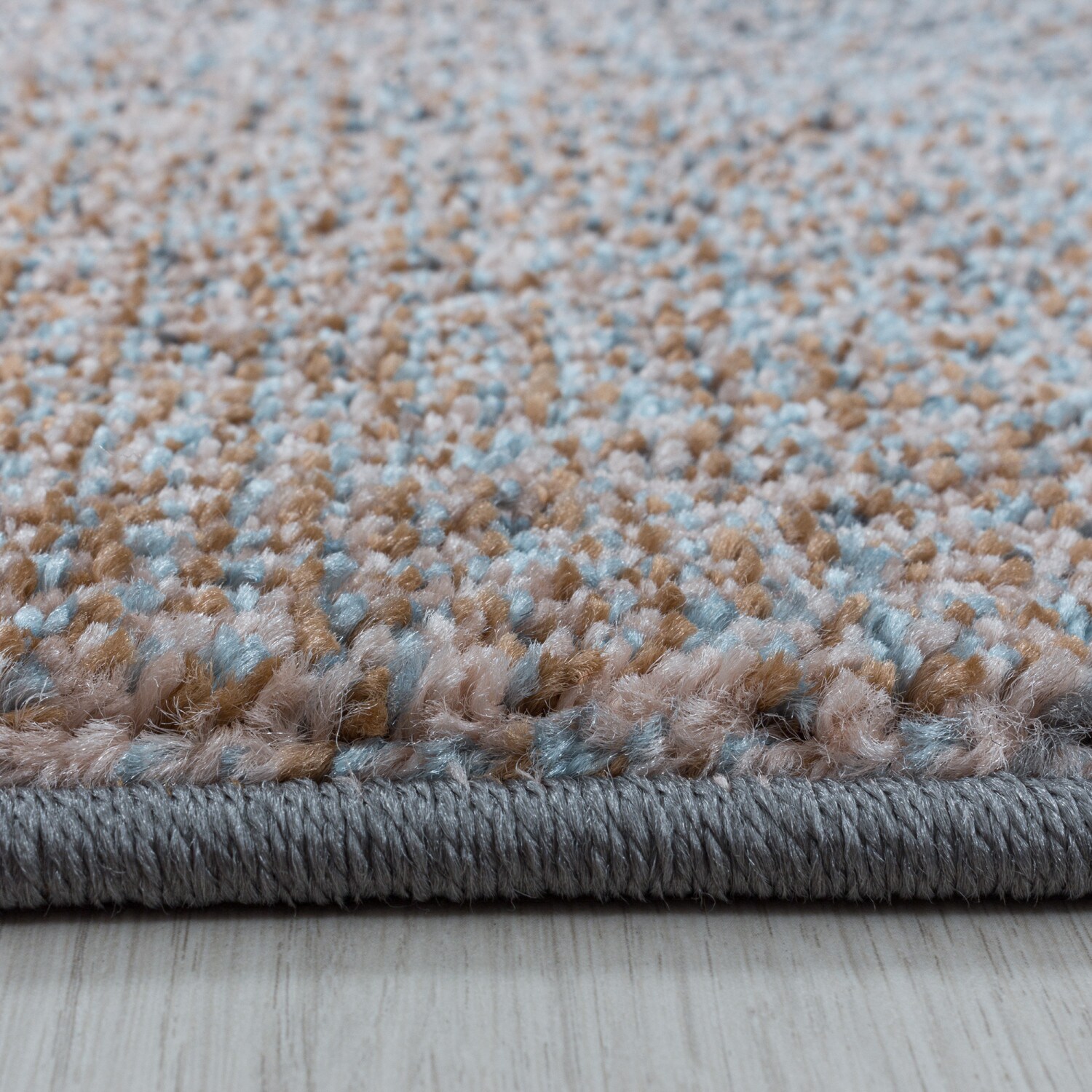 Designer Kurzflor Teppich modern design Wohnzimmer meliert kariert Höhe 10 mm
