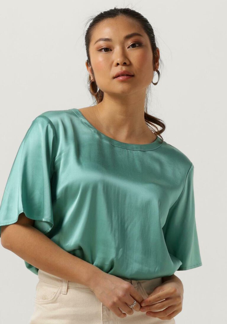 MOS MOSH turquoise mos mosh blouse evie ss satin blouse