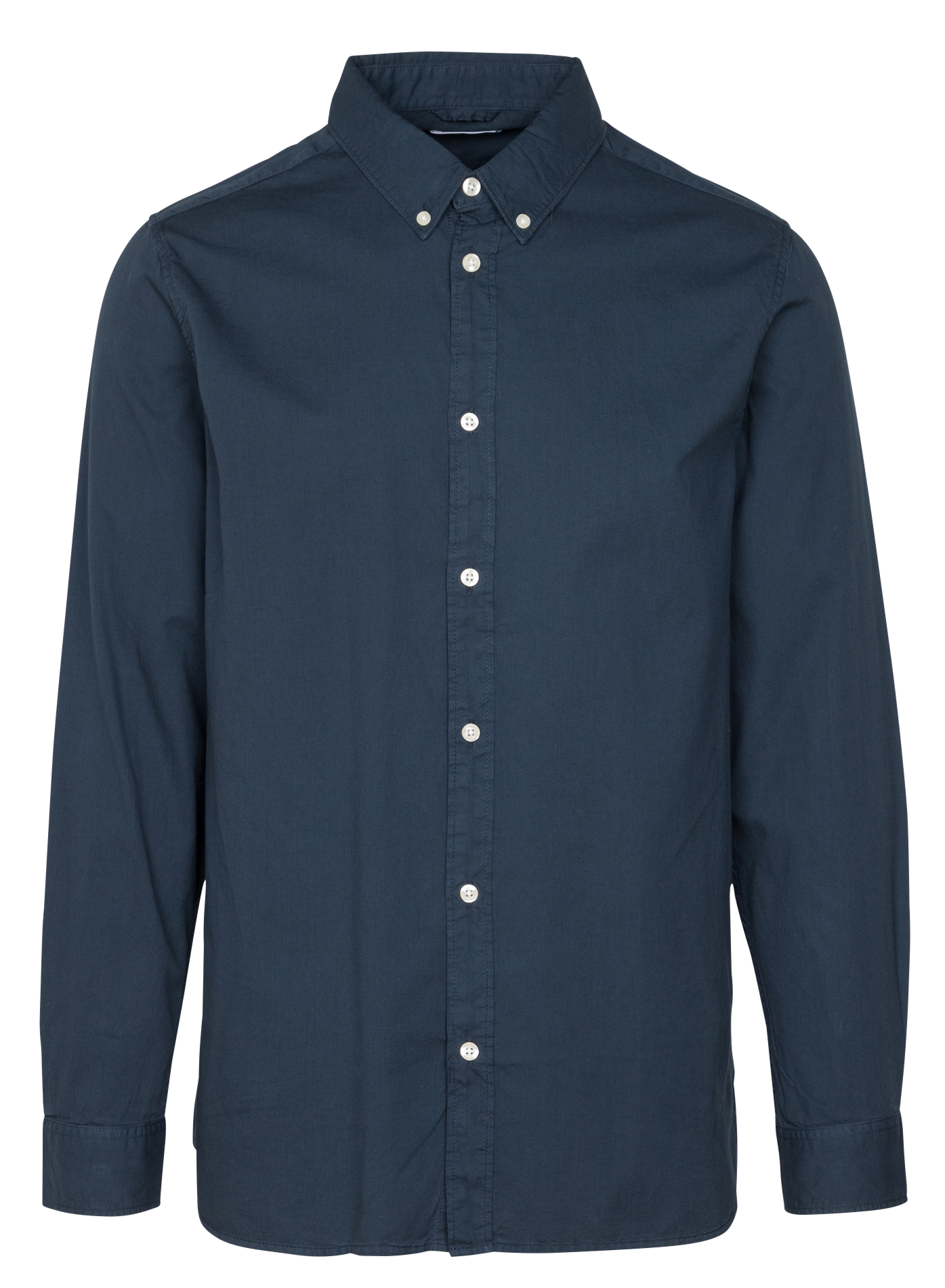 LARCH - Chemise droite col classique en coton bio | Bleu