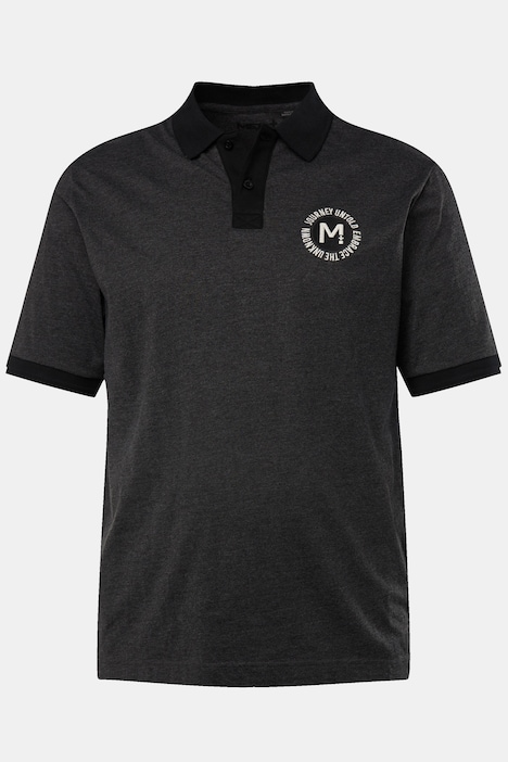 Men+ Poloshirt, Halbarm, Brust-Druck, bis 8 XL