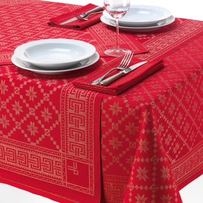 Schwedische Tischdecke rot, 150 × 260 cm
