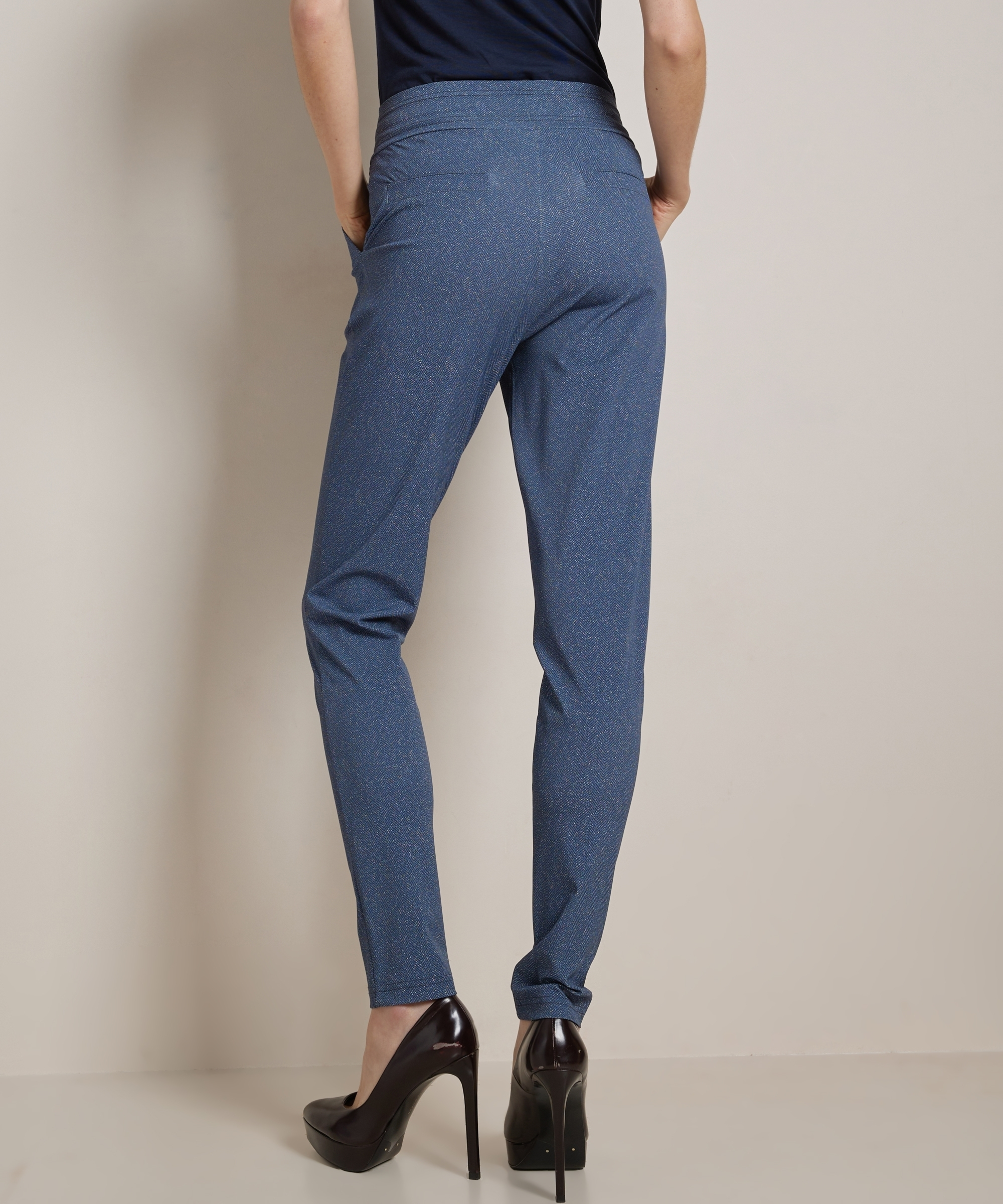 slim fit broek met print