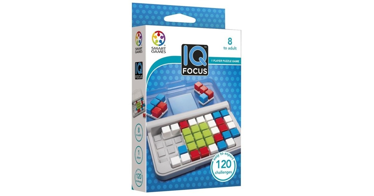 SmartGamesIQ Focus Denkspel  (Nederlands, 1 speler, Vanaf 8 jaar, 120 opdrachten)