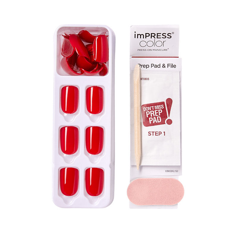 Faux ongles impress color reddy or not