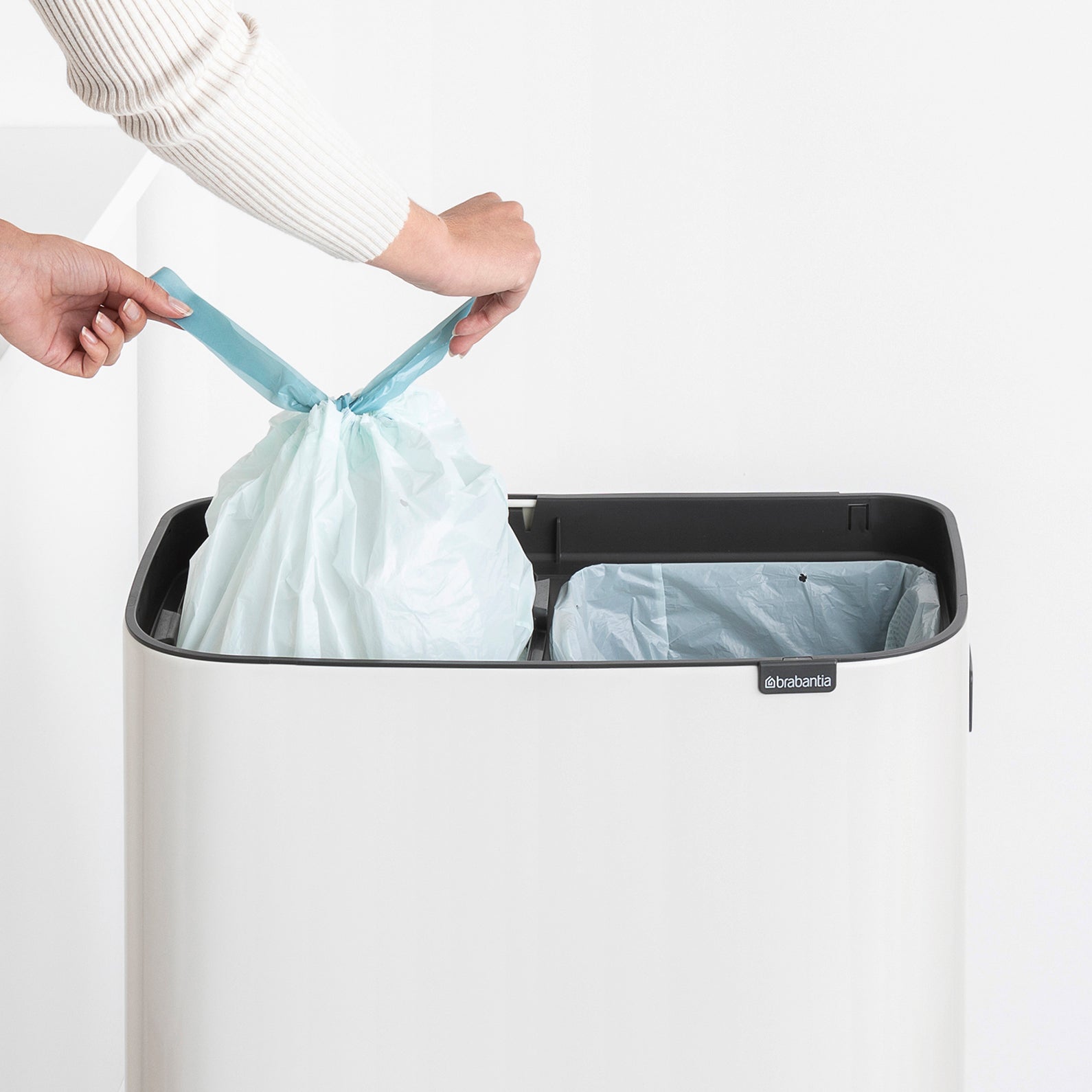 Brabantia Bo Touch Bin Hi Afvalemmer 2 x 30 L - Wit