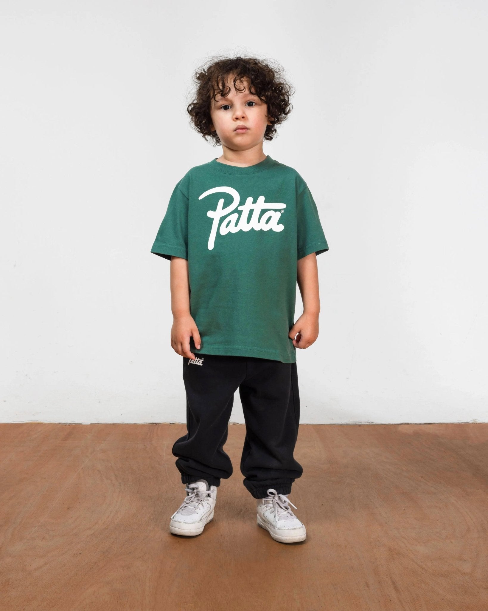 Patta Script Logo Kids T-Shirt (Bistro Green)