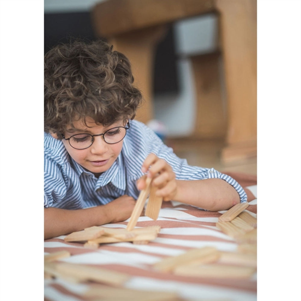 2-i-1 Legetæppe Stripes Brown - Play&Go