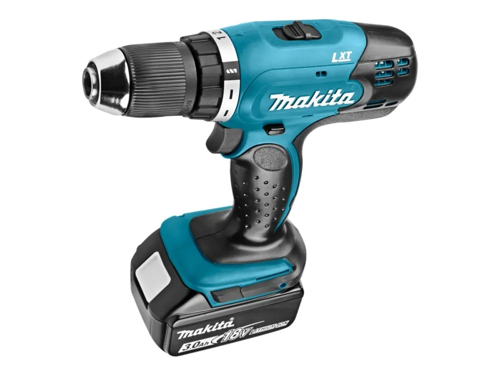 Makita DDF453RFE - Bor/driver - ledningfri - 2-hastigheders - nøgleløs borepatron 13 mm - 42 N·m - 2 batterier - 18 V