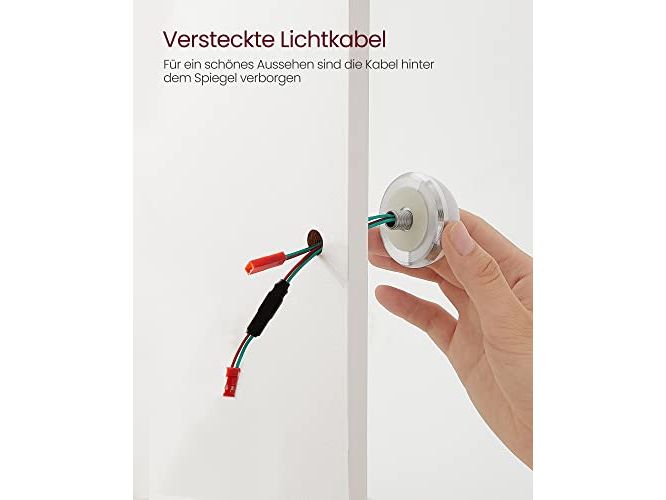 VASAGLE Schminktisch mit Spiegel Weiss Kosmetiktisch