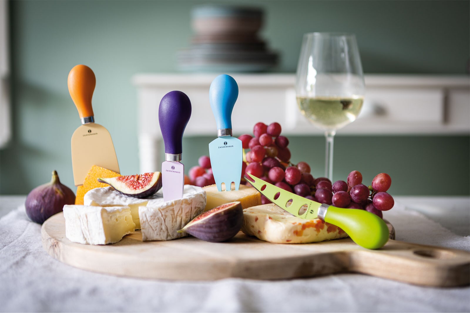ZASSENHAUS Käsemesser-Set EASY CUT 4-teilig mehrfarbig