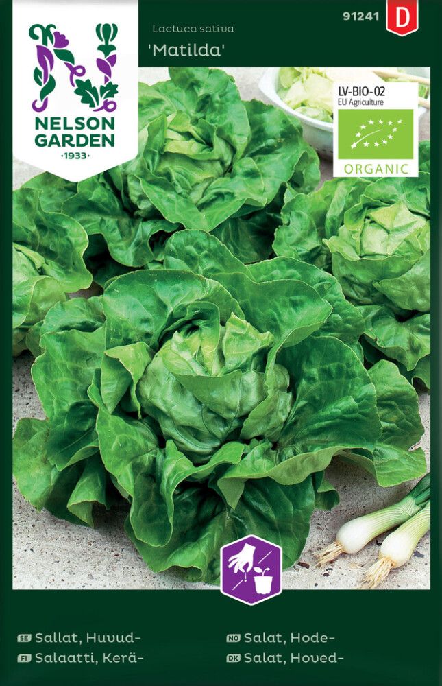 GRØNNSAKSFRØ NELSON GARDEN HODESALAT MATILDA