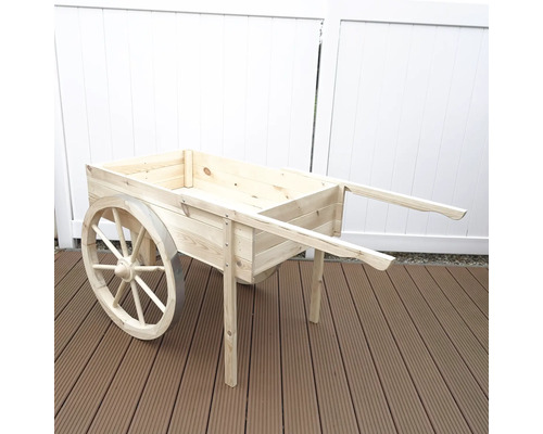 Marktwagen zonder luifel 173 x 82 x 80 cm, natuurlijk hout
