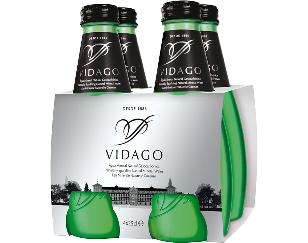 ÁGUA VIDAGO COM GÁS 4X0.25L