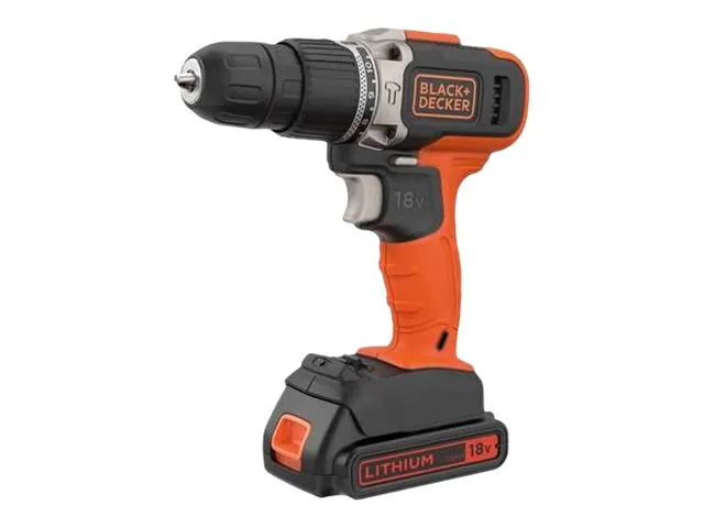 BLACK DECKER BCD003C2K - Hammerbor - ledningfri - 2-hastigheders 10 mm - 45 N·m - 2 batterier - 18 V