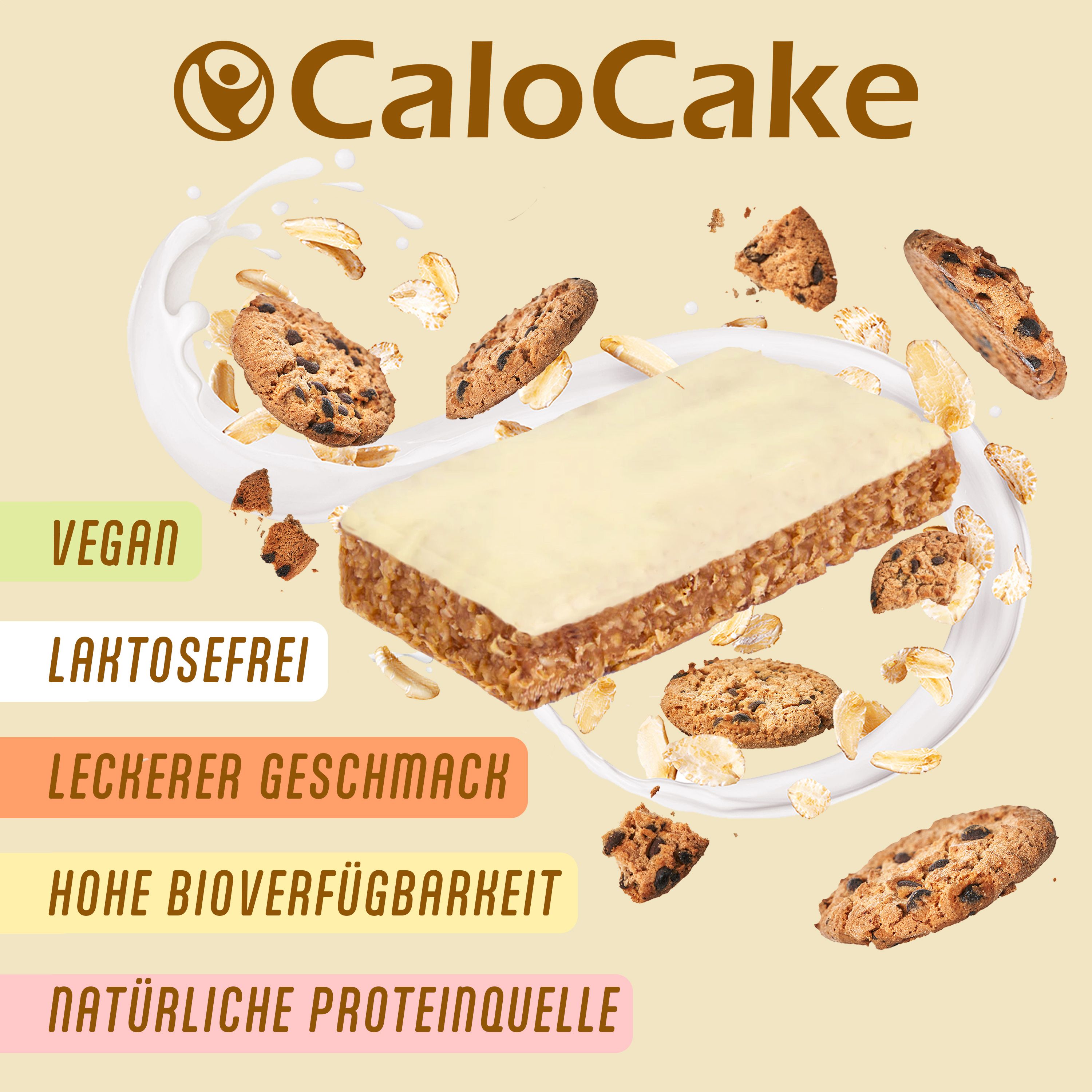 CaloCake von CaloVital | Ausdauer- & Energieriegel | als hochkalorische Nahrung für Gewichtszunahme