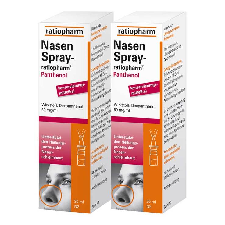 Nasenspray ratiopharm Panthenol, 2x20 ml