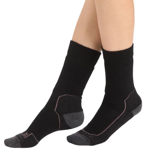 Chaussette randonnée ICEBREAKER W HIKE+ MEDIUM CREW BLACK/MONSOON/MINK