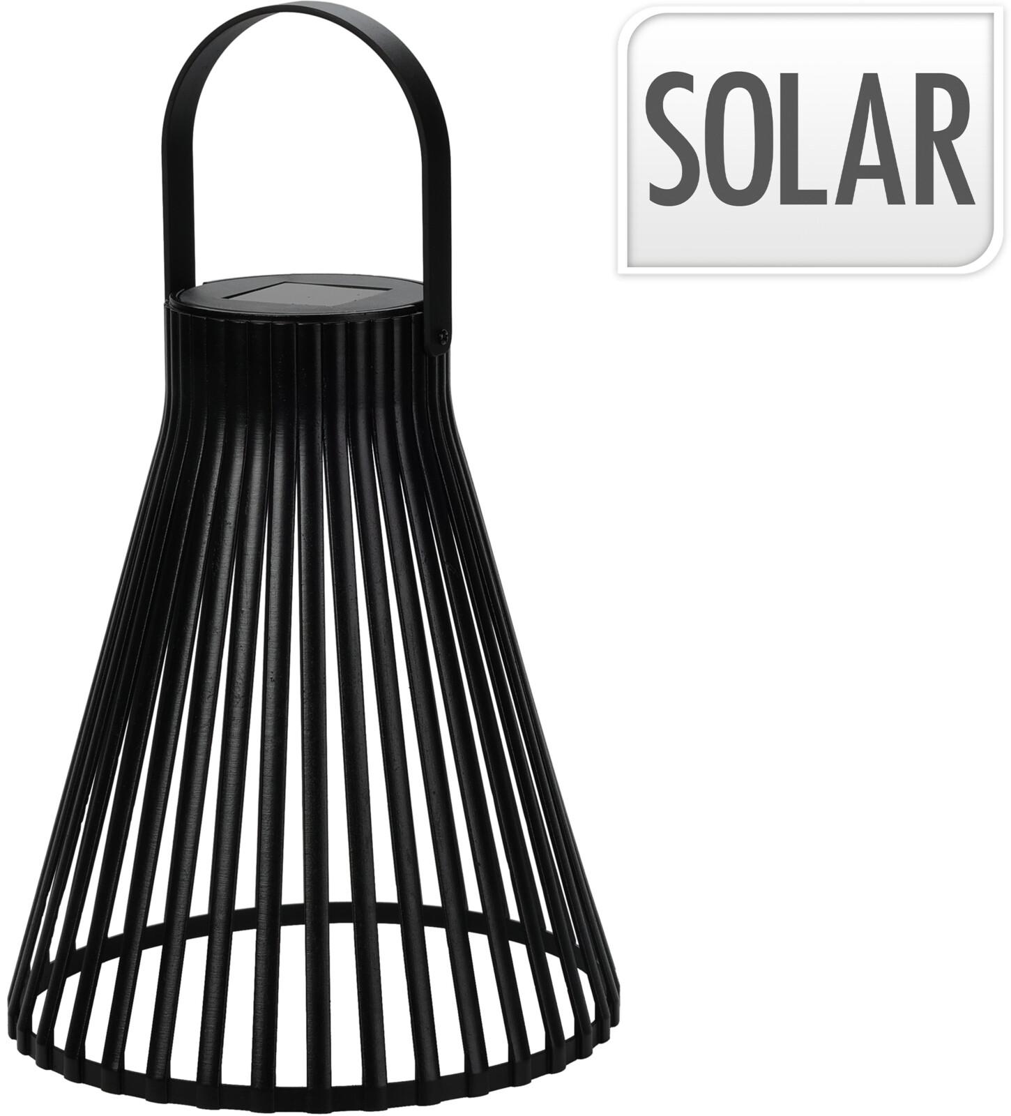 LANTERNE SOLAIRE NOIRE 20X20X23.5CM