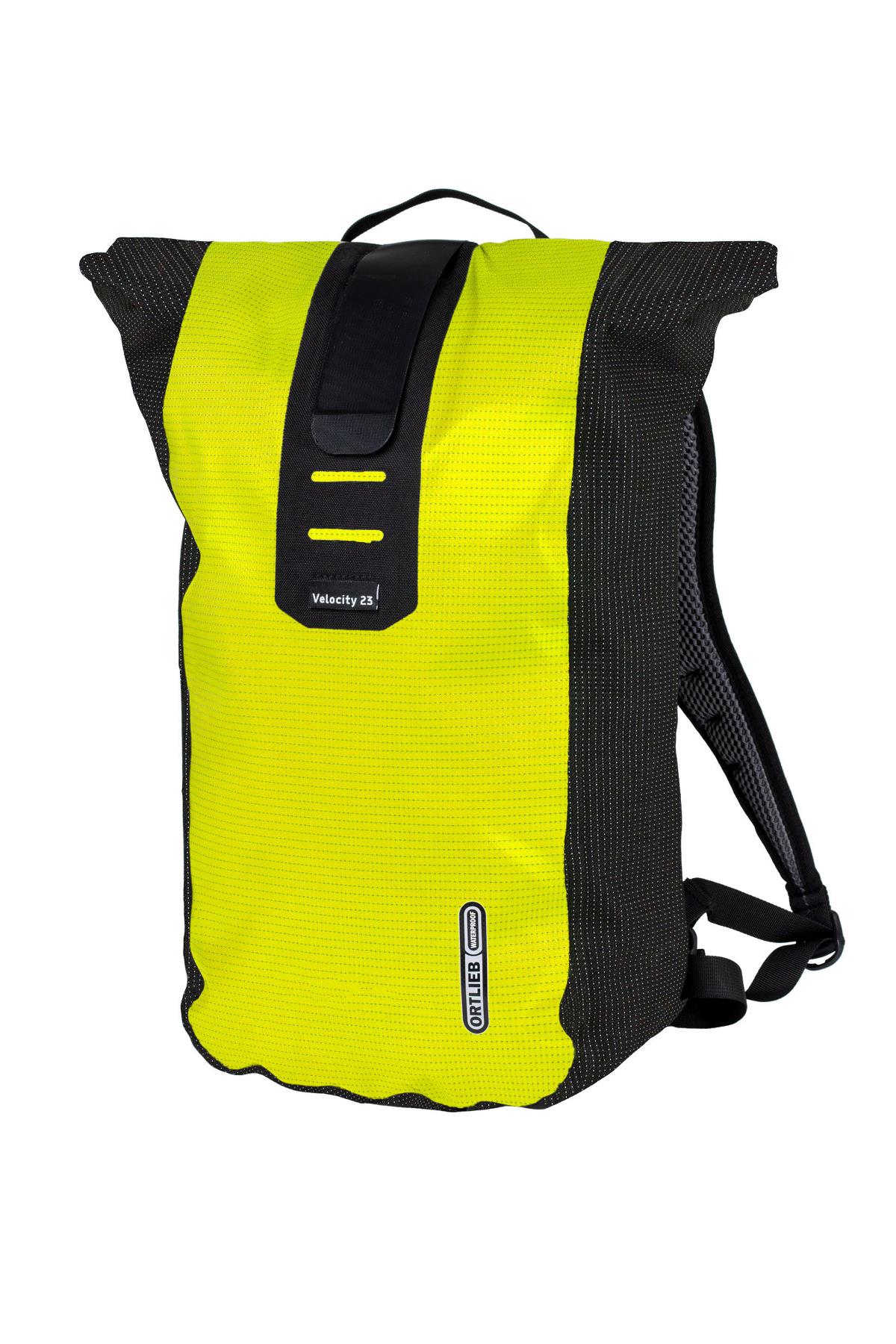 Ortlieb Velocity High Visibility Black Reflex rygsæk gul