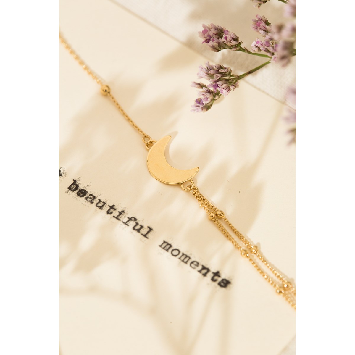 bracelet lune doré à l'or fin - SÉLÉNÉ