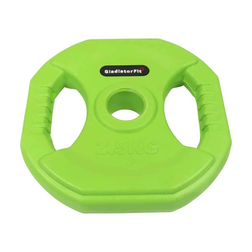 Disco de peso para bomba Gladiatorfit com revestimento de borracha e alças Ø 31mm