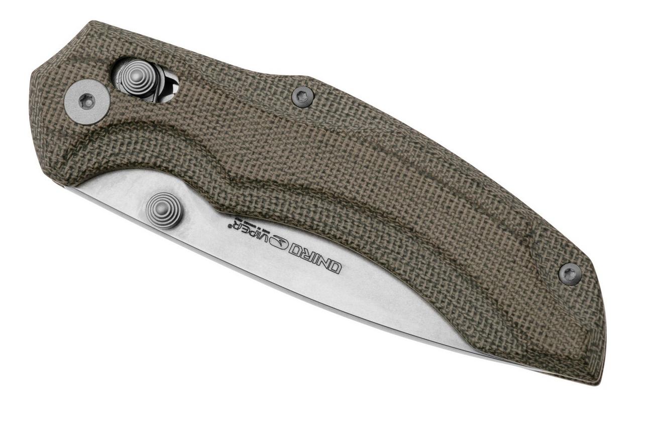 Viper Oniro V6012CG Green Canvas Micarta zakmes, Denis Simonutti design