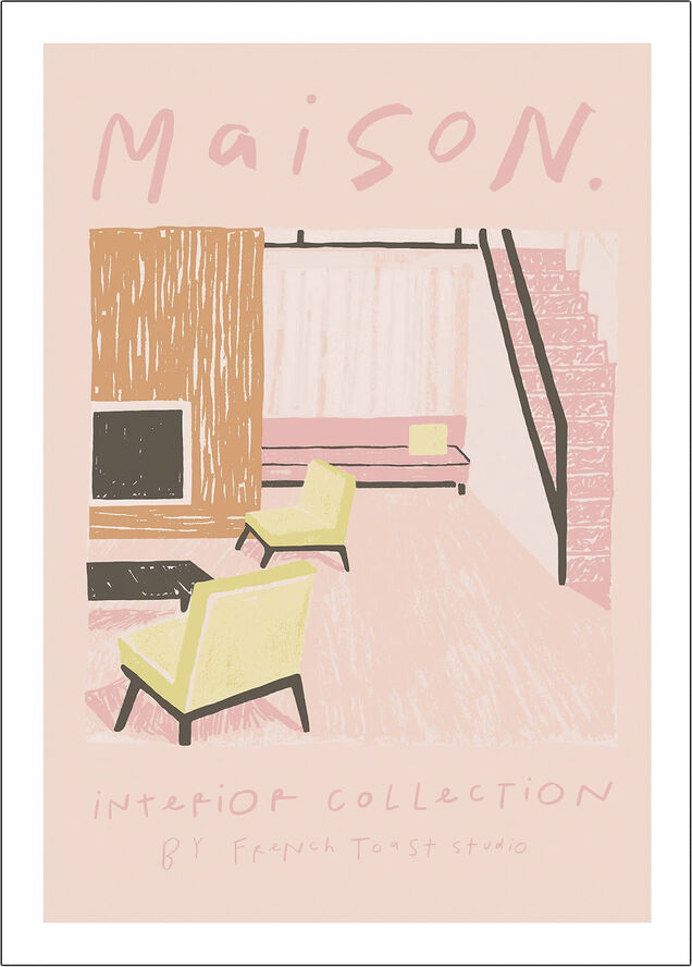 Poster & Frame Pink Room Lyserød