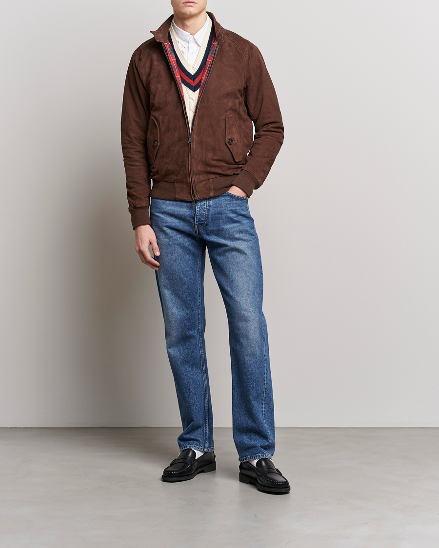 Baracuta G9 Suede Jacket Chocolate
